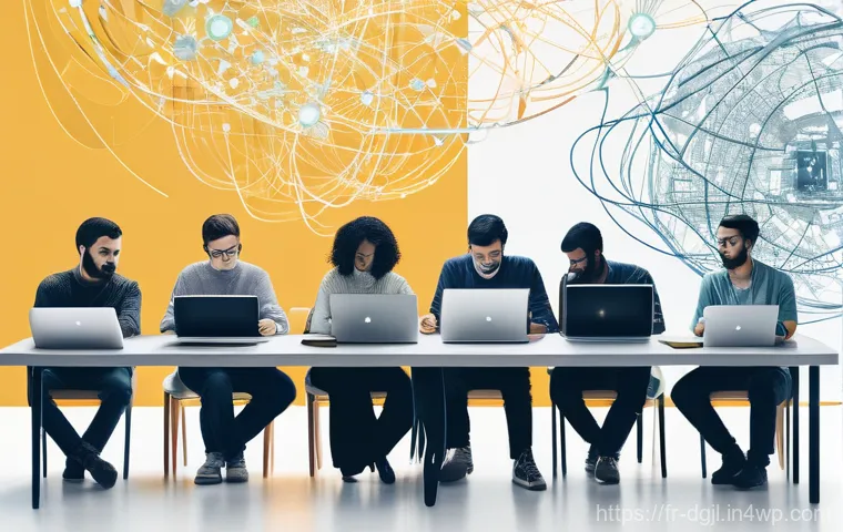 디지털 공유지 발전 방향 - **Prompt:** A dynamic, conceptual illustration depicting the delicate balance between human creativi...